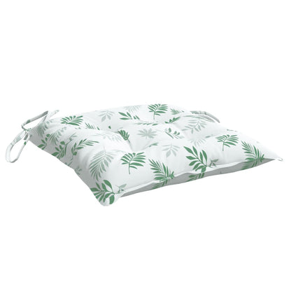 Cuscini per Sedia 2 pz Motivo a Foglie 40x40x7 cm Tessuto | homemem39