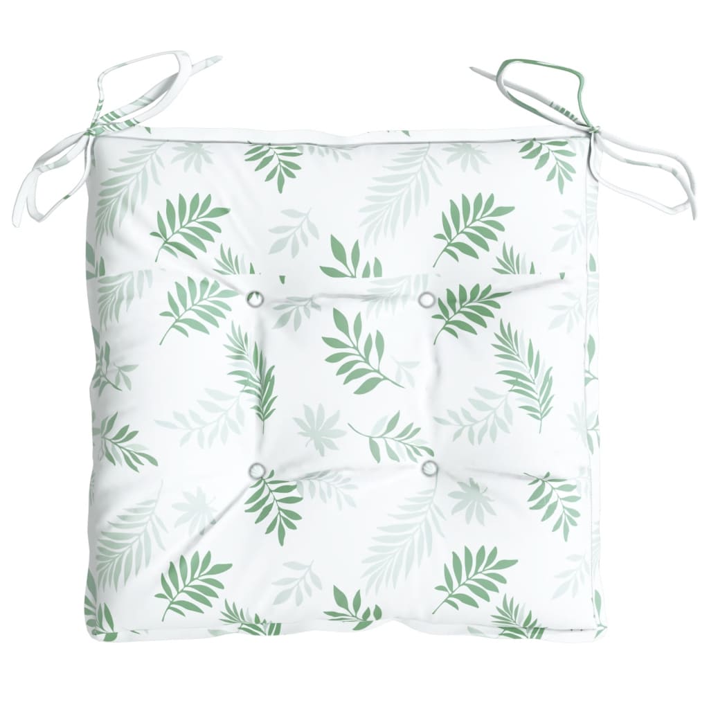 Cuscini per Sedia 2 pz Motivo a Foglie 40x40x7 cm Tessuto | homemem39