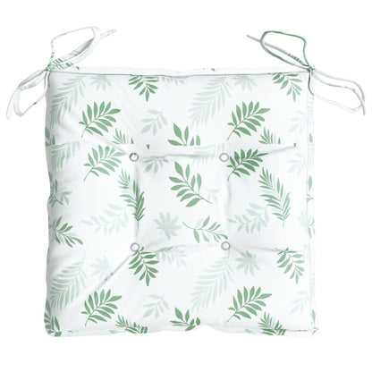 Cuscini per Sedia 2 pz Motivo a Foglie 40x40x7 cm Tessuto | homemem39