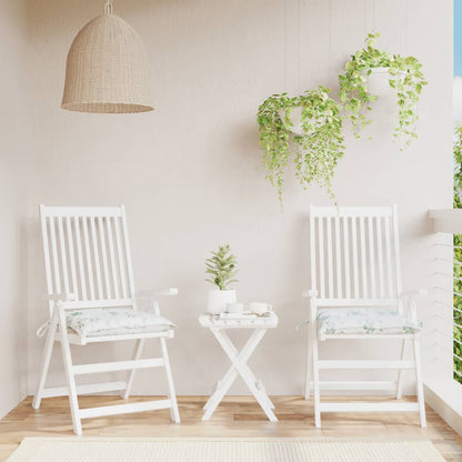 Cuscini per Sedia 2 pz Motivo a Foglie 40x40x7 cm Tessuto | homemem39