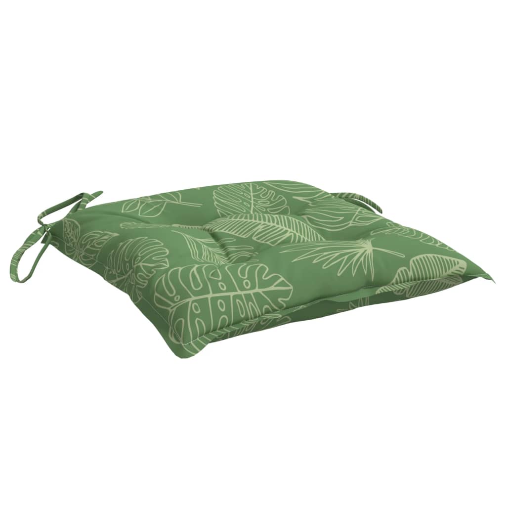 Cuscini per Sedia 2 pz Motivo a Foglie 40x40x7 cm Tessuto | homemem39