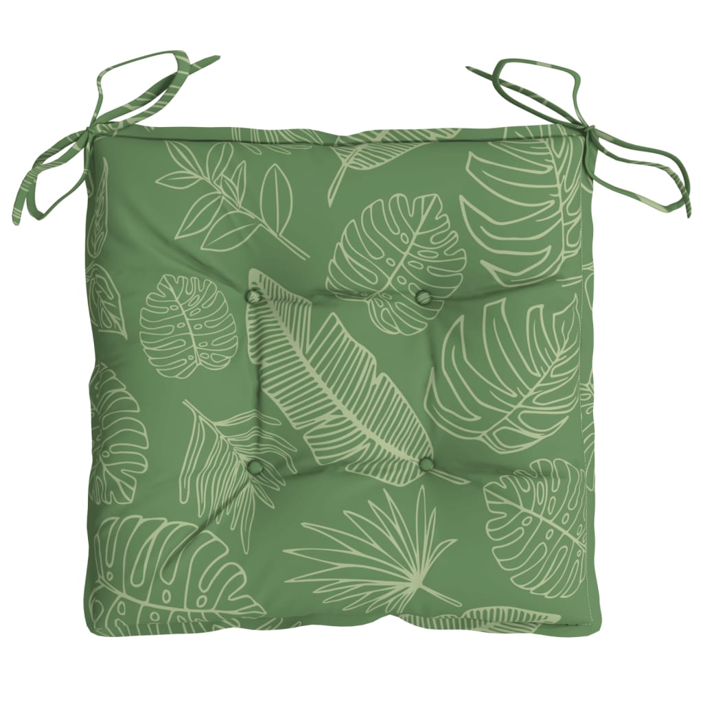 Cuscini per Sedia 2 pz Motivo a Foglie 40x40x7 cm Tessuto | homemem39