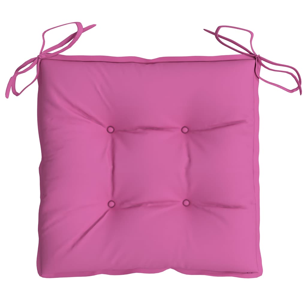 Cuscini per Sedia 6 pz Rosa 40x40x7 cm in Tessuto