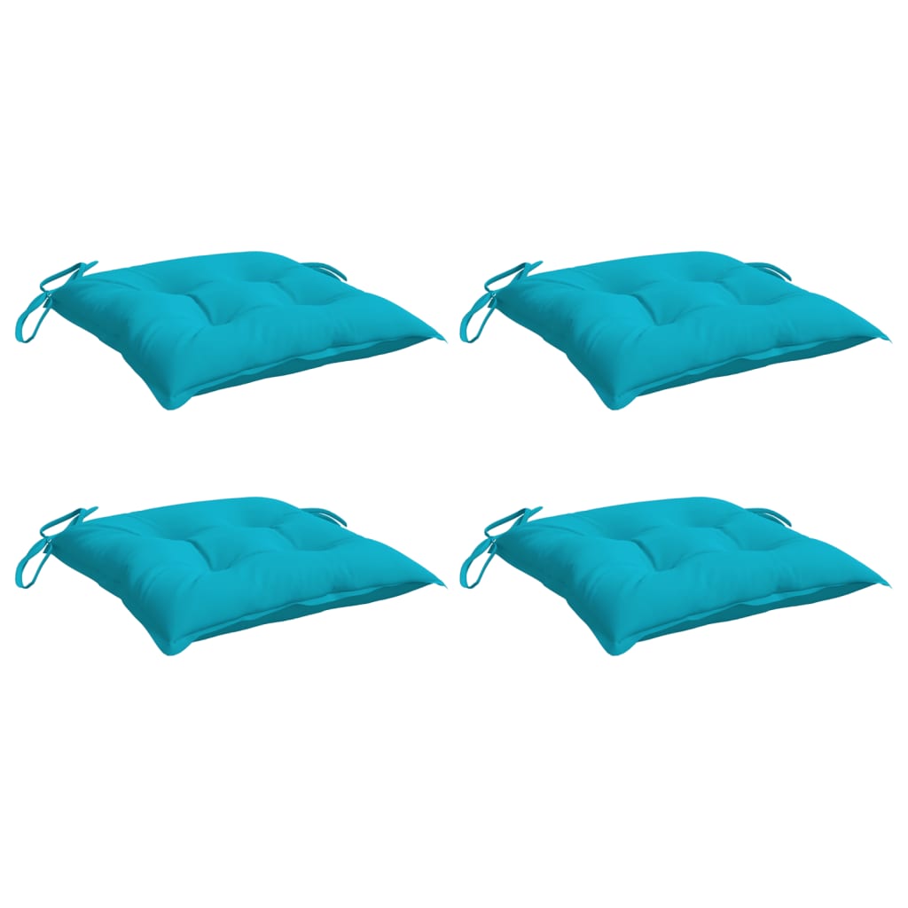 Cuscini per Sedia 4 pz Turchese 40x40x7 cm Tessuto | homemem39