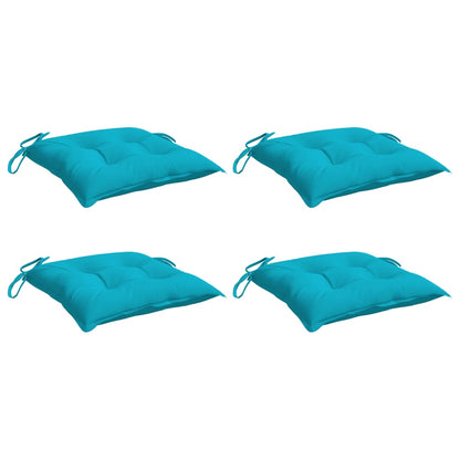 Cuscini per Sedia 4 pz Turchese 40x40x7 cm Tessuto | homemem39