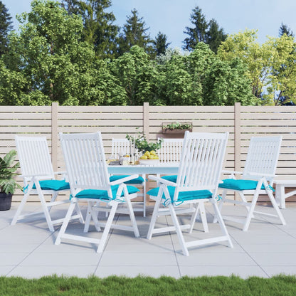 Cuscini per Sedia 6 pz Turchese 40x40x7 cm in Tessuto | homemem39