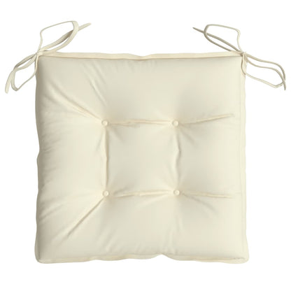 Chair Cushions 4 pcs Cream White 50x50x7cm in Oxford Fabric