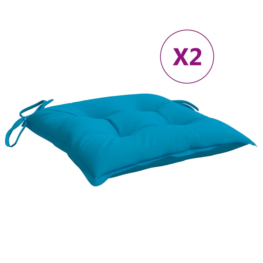 Cuscini per Pallet 2 pz Azzurri 50x50x7 cm in Tessuto Oxford | homemem39