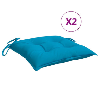 Cuscini per Pallet 2 pz Azzurri 50x50x7 cm in Tessuto Oxford | homemem39