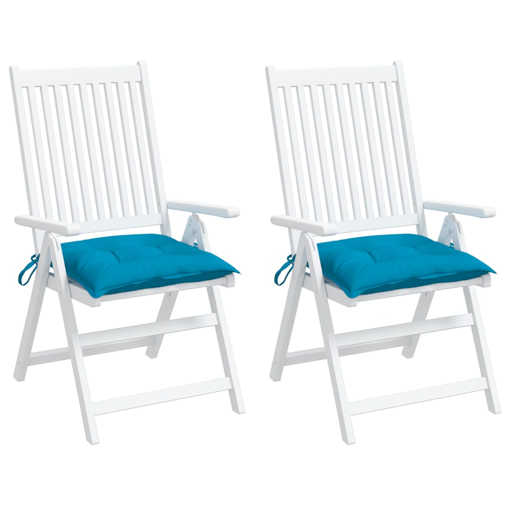 Cuscini per Pallet 2 pz Azzurri 50x50x7 cm in Tessuto Oxford