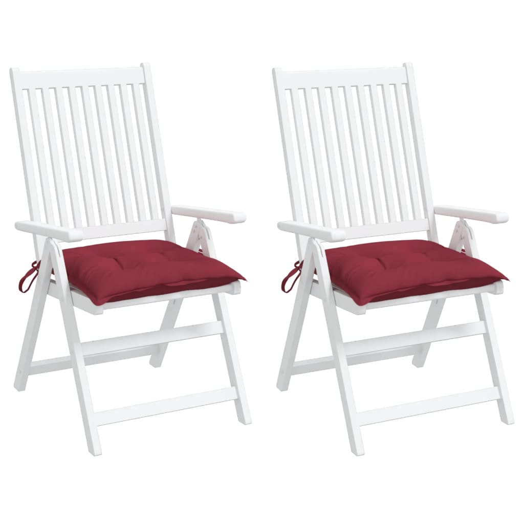 Cuscini per Pallet 2 pz Rosso Vino 50x50x7 cm Tessuto Oxford