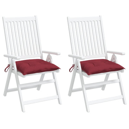 Cuscini per Pallet 2 pz Rosso Vino 50x50x7 cm Tessuto Oxford