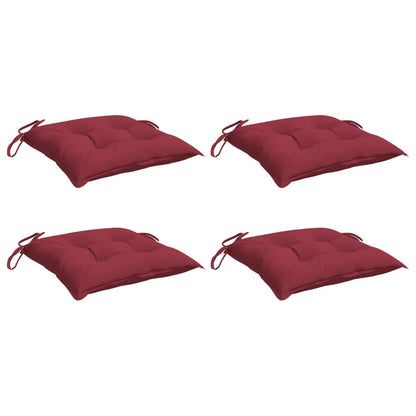 Cuscini per Pallet 4 pz Rosso Vino 50x50x7 cm Tessuto Oxford