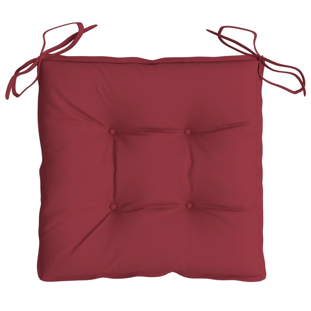 Cuscini per Pallet 4 pz Rosso Vino 50x50x7 cm Tessuto Oxford