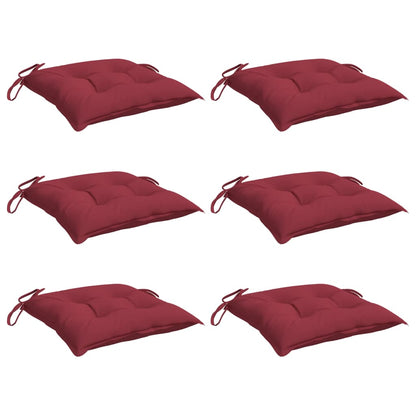 Cuscini per Pallet 6 pz Rosso Vino 50x50x7 cm Tessuto Oxford | homemem39