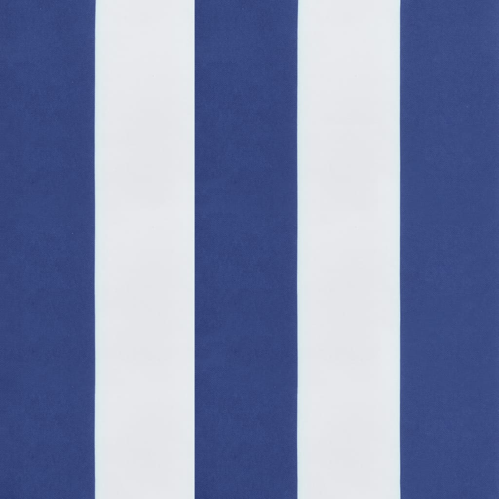 Cuscini per Sedia 6pz Bianco e Blu 50x50x7 cm Tessuto Oxford
