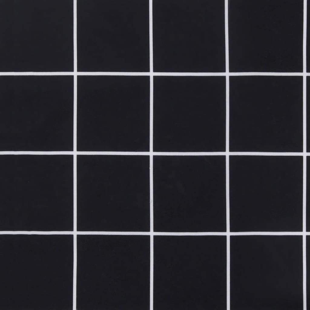 Cuscini per Sedia 2 pz a Quadri Neri 50x50x7 cm Tessuto Oxford