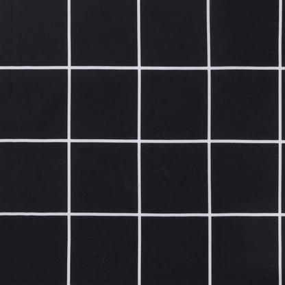 Cuscini per Sedia 6 pz a Quadri Neri 50x50x7 cm Tessuto Oxford