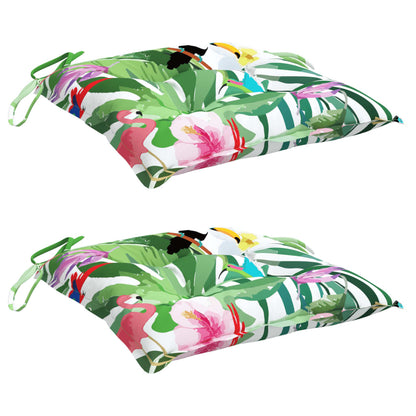 Cuscini per Sedia 2 pz Multicolore 50x50x7 cm in Tessuto Oxford | homemem39