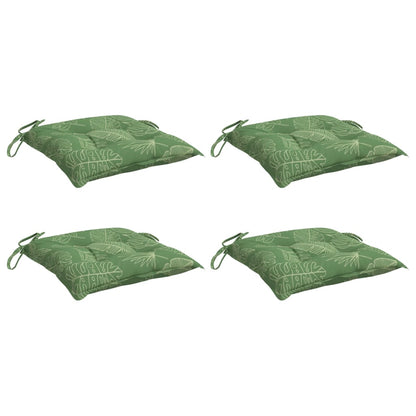 Cuscini per Sedia 4pz Motivo a Foglie 50x50x7 cm Tessuto