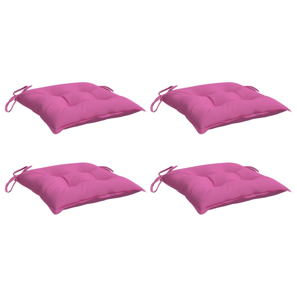 Cuscini per Sedia 4 pz Rosa 50x50x7 cm in Tessuto Oxford - homemem39