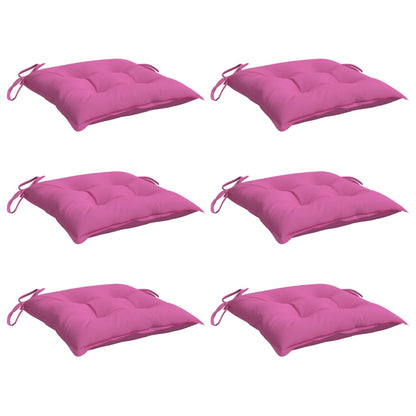 Cuscini per Sedia 6 pz Rosa 50x50x7 cm in Tessuto Oxford - homemem39