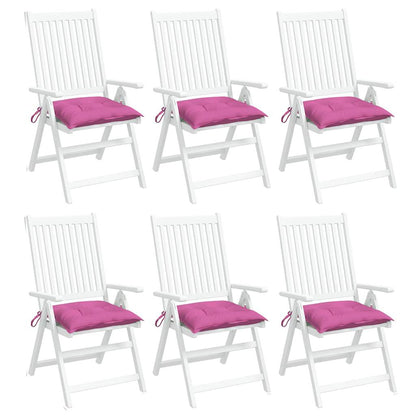 Cuscini per Sedia 6 pz Rosa 50x50x7 cm in Tessuto Oxford