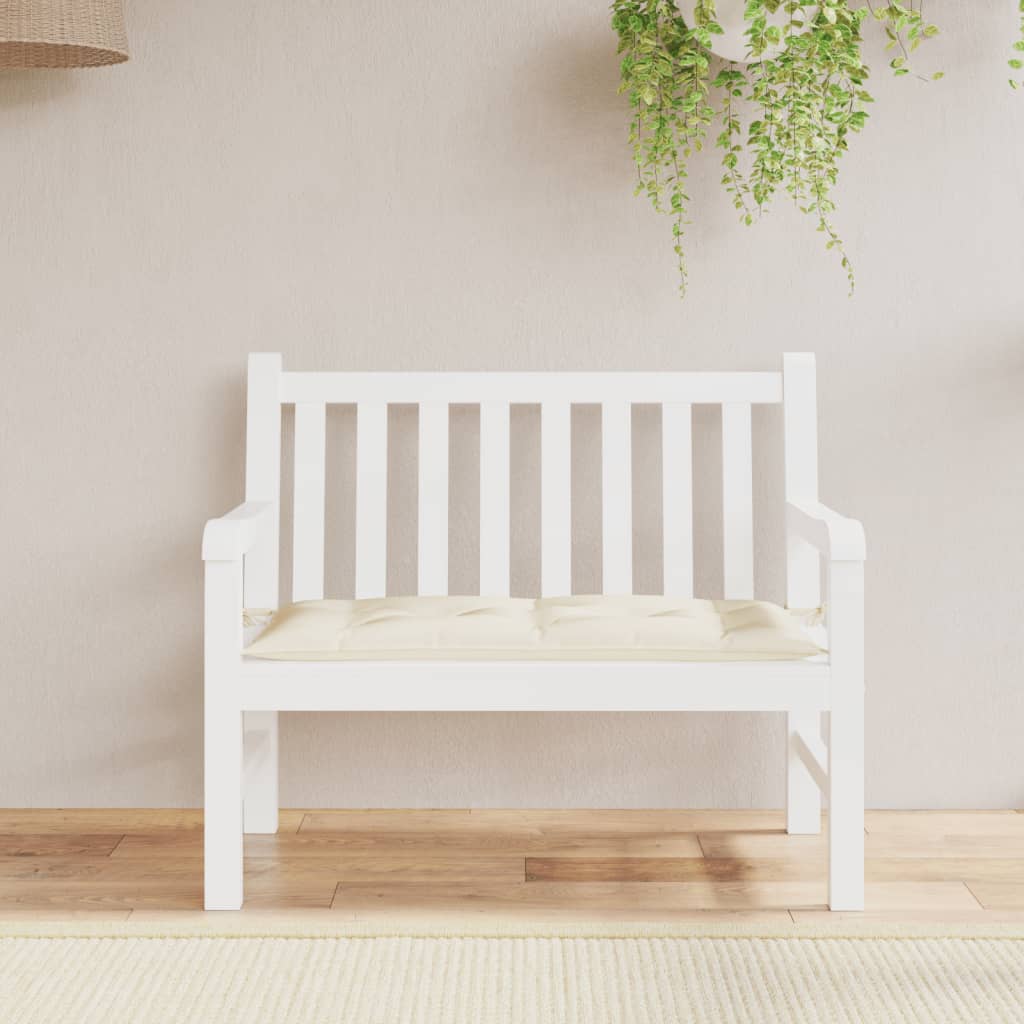 Cuscino per Panca da Giardino Crema 100x50x7 cm Tessuto Oxford | homemem39