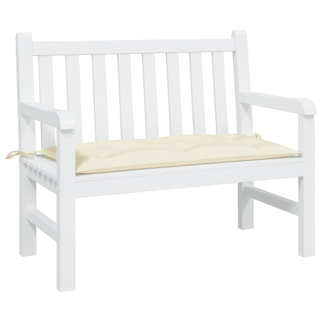Cuscino per Panca da Giardino Crema 100x50x7 cm Tessuto Oxford | homemem39
