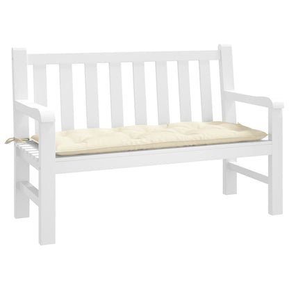Cuscino per Panca da Giardino Crema 120x50x7 cm Tessuto Oxford | homemem39