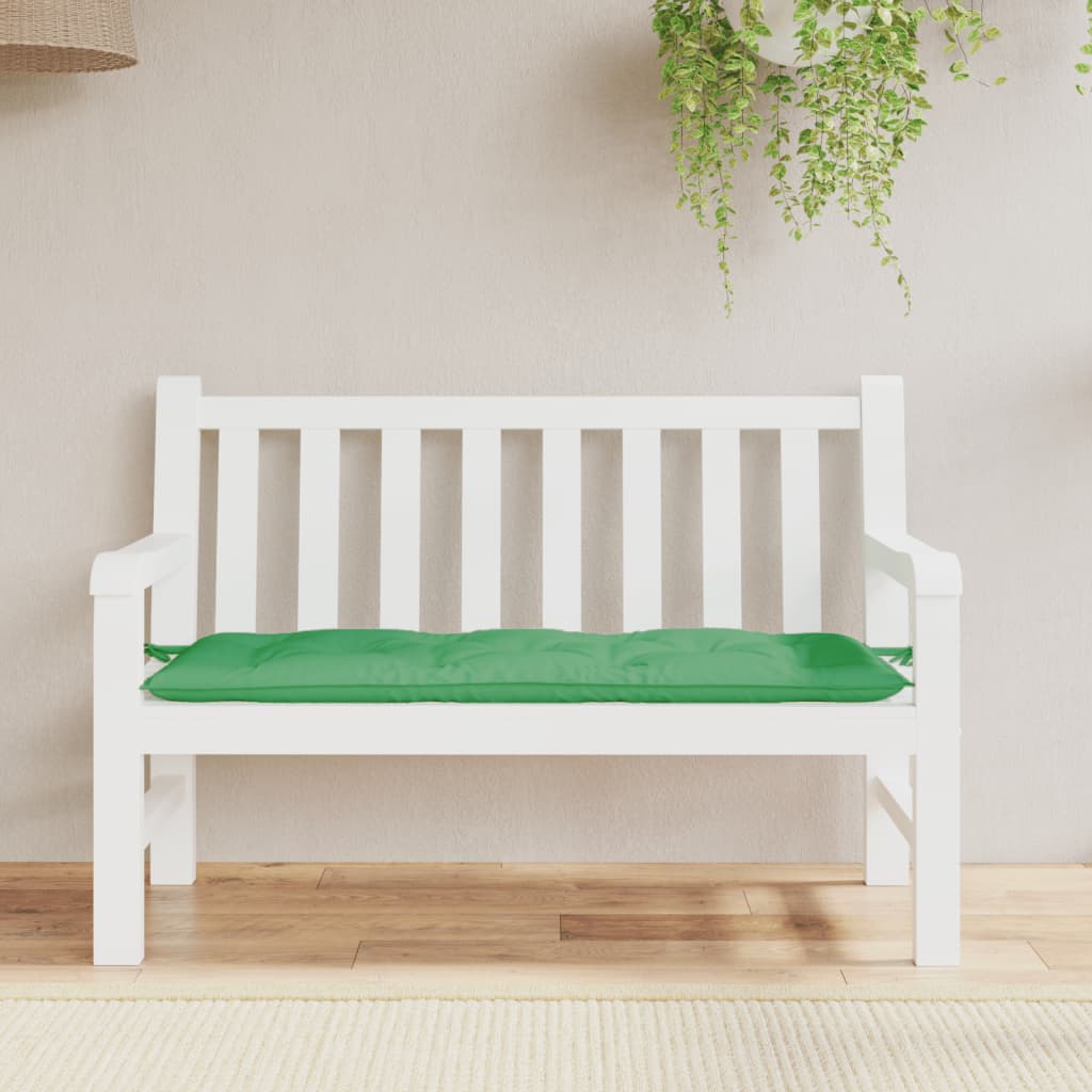 Green Bench Cushion 120x50x7 cm in Oxford Fabric