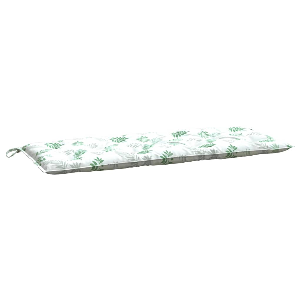 Cuscino Panca Giardino con Motivo a Foglie 120x50x7 cm Tessuto | homemem39