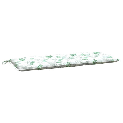 Cuscino Panca Giardino con Motivo a Foglie 120x50x7 cm Tessuto | homemem39