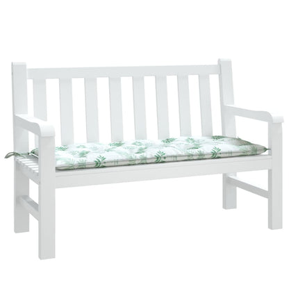 Cuscino Panca Giardino con Motivo a Foglie 120x50x7 cm Tessuto | homemem39