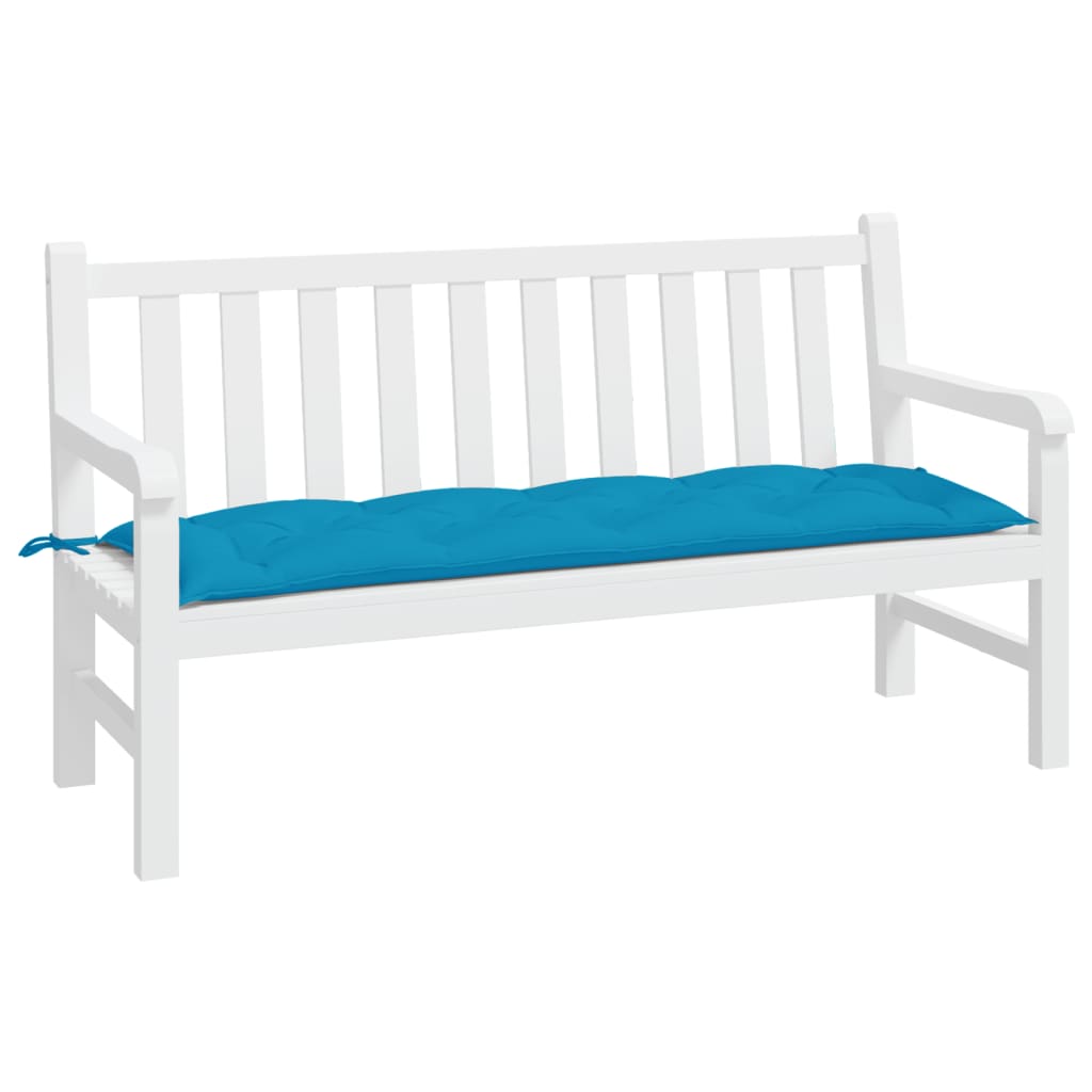 Cuscino per Panca Azzurro 150x50x7 cm in Tessuto Oxford