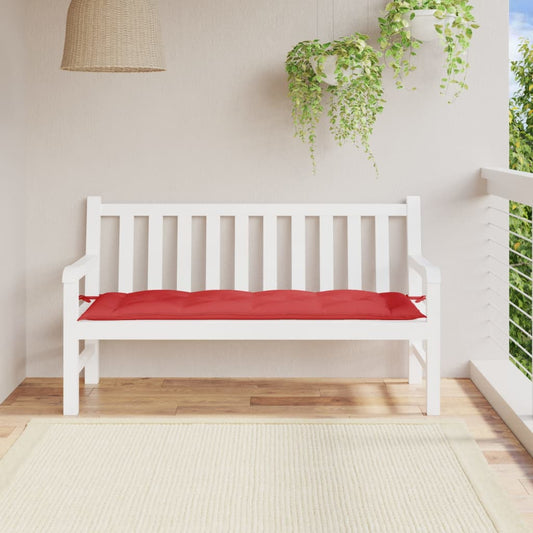 Red Bench Cushion 150x50x7 cm in Oxford Fabric