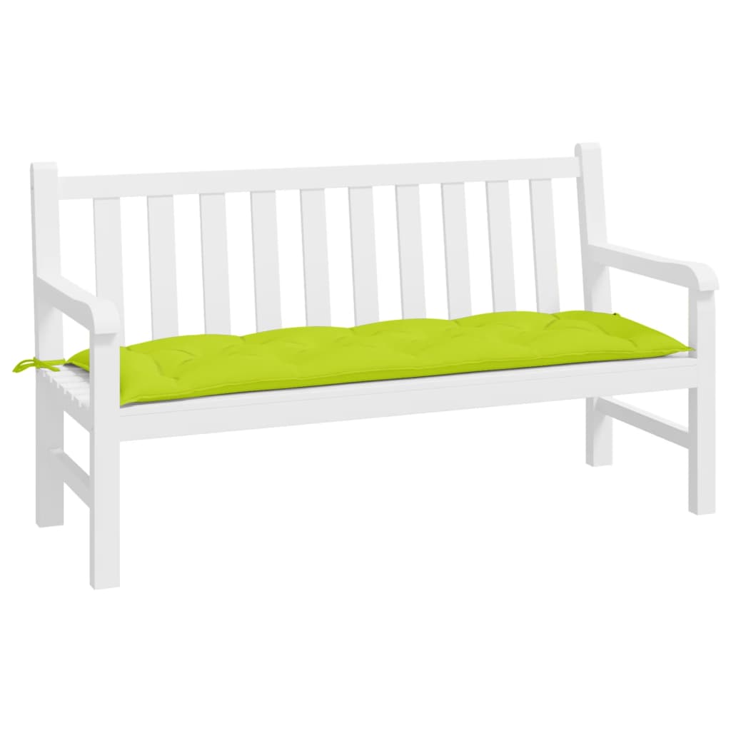 Cuscino per Panca Verde Brillante 150x50x3 cm in Tessuto Oxford