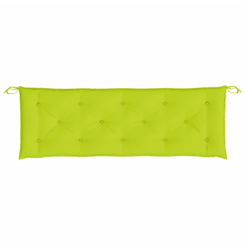 Cuscino per Panca Verde Brillante 150x50x3 cm in Tessuto Oxford