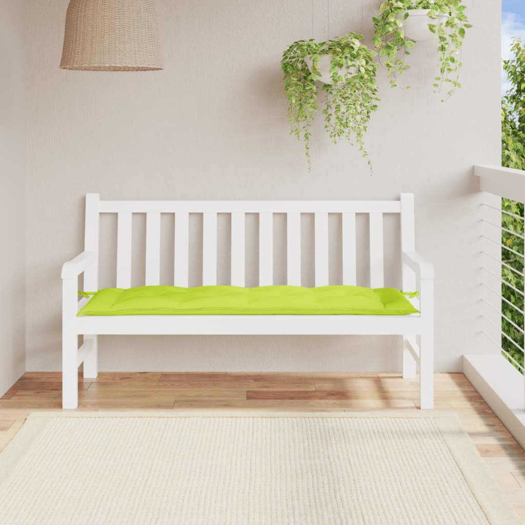 Cuscino per Panca Verde Brillante 150x50x3 cm in Tessuto Oxford | homemem39