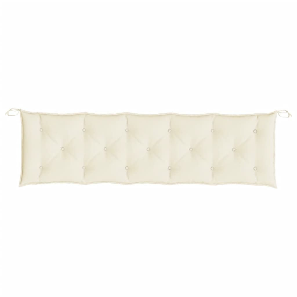 Cuscino per Panca Giardino Crema 180x50x7 cm in Tessuto Oxford