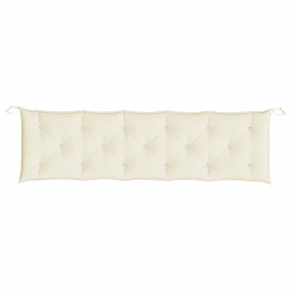 Cuscino per Panca Giardino Crema 180x50x7 cm in Tessuto Oxford