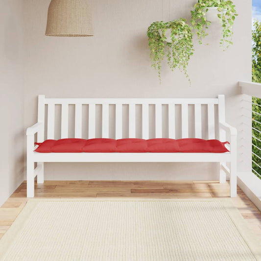Red Bench Cushion 180x50x7 cm in Oxford Fabric