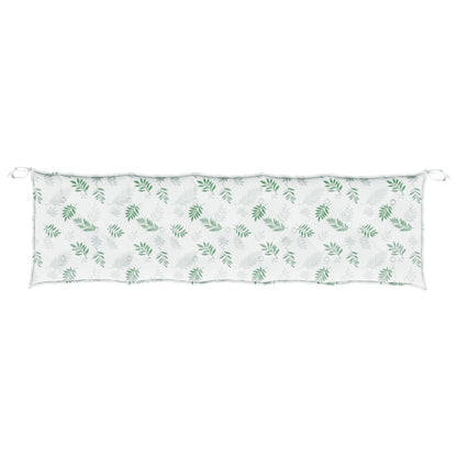 Cuscino per Panca a Foglie 180x50x7 cm in Tessuto Oxford