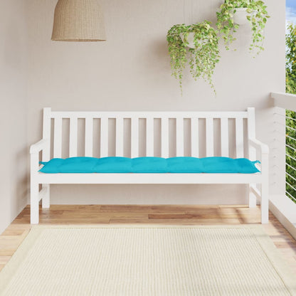 Cuscino per Panca Turchese 180x50x7 cm in Tessuto Oxford - homemem39