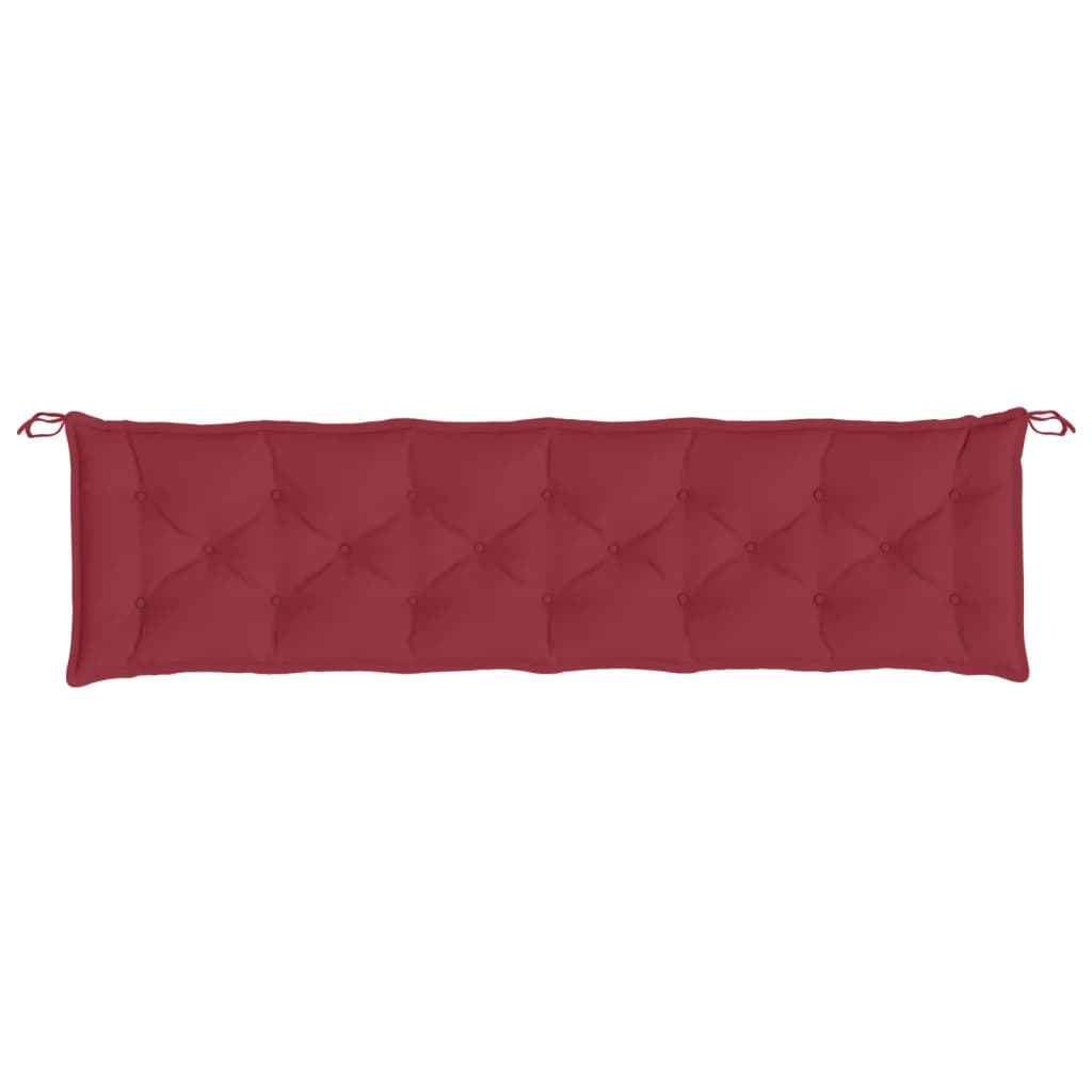 Cuscino per Panca Rosso Vino 200x50x7 cm in Tessuto Oxford