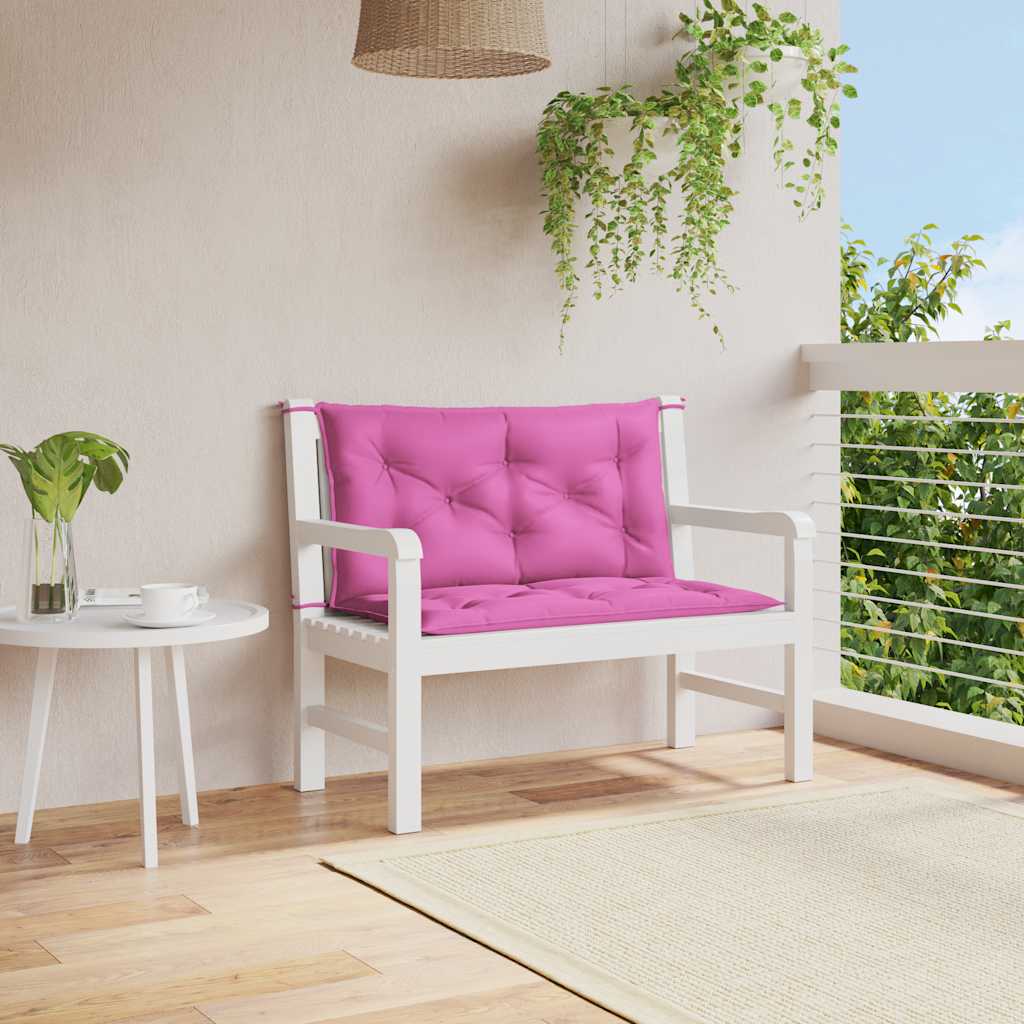 Cuscini per Panca da Giardino 2 pz Rosa 100x50x7 cm in Tessuto | homemem39