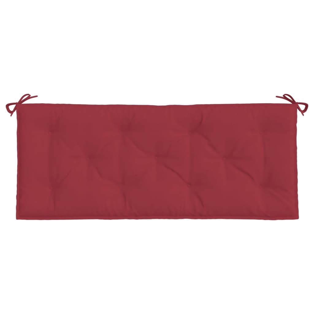 Cuscini per Panca 2 pz Rosso Vino 120x50x7 cm in Tessuto Oxford