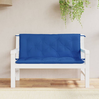 Cuscini per Panca 2 pz Blu 120x50x7 cm in Tessuto Oxford - homemem39