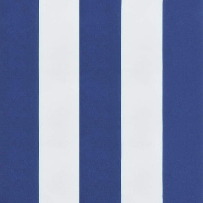 Cuscini Panca Giardino 2pz Righe Bianche Blu 120x50x7cm Tessuto - homemem39