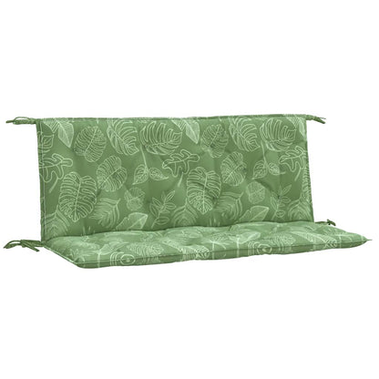 Cuscini Panca Giardino 2 pz Motivo a Foglie 120x50x7 cm Tessuto | homemem39
